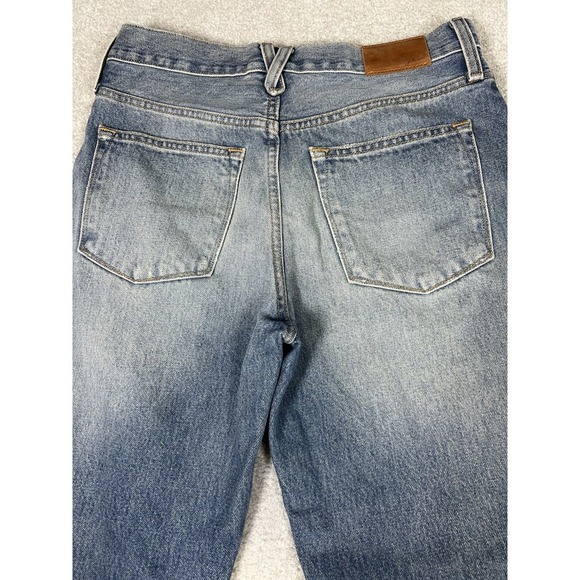 J Crew Slouchy Boyfriend Jeans Medium Blue‎ Distressed Ripped Knees Size 26 - Picture 15 of 15